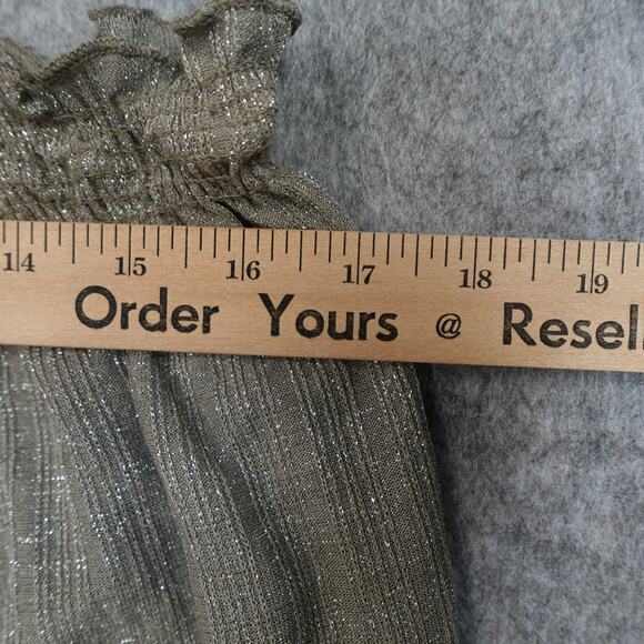 Anthropologie Top Womens Extra Large Amadi Tank Shimmer Metallic - Picture 8 of 10